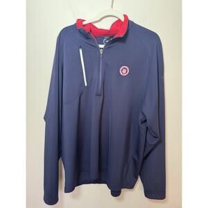 Zero Restriction Men’s XL Blue 1/4 Zip Pullover Jacket Golf Embroidered Logo